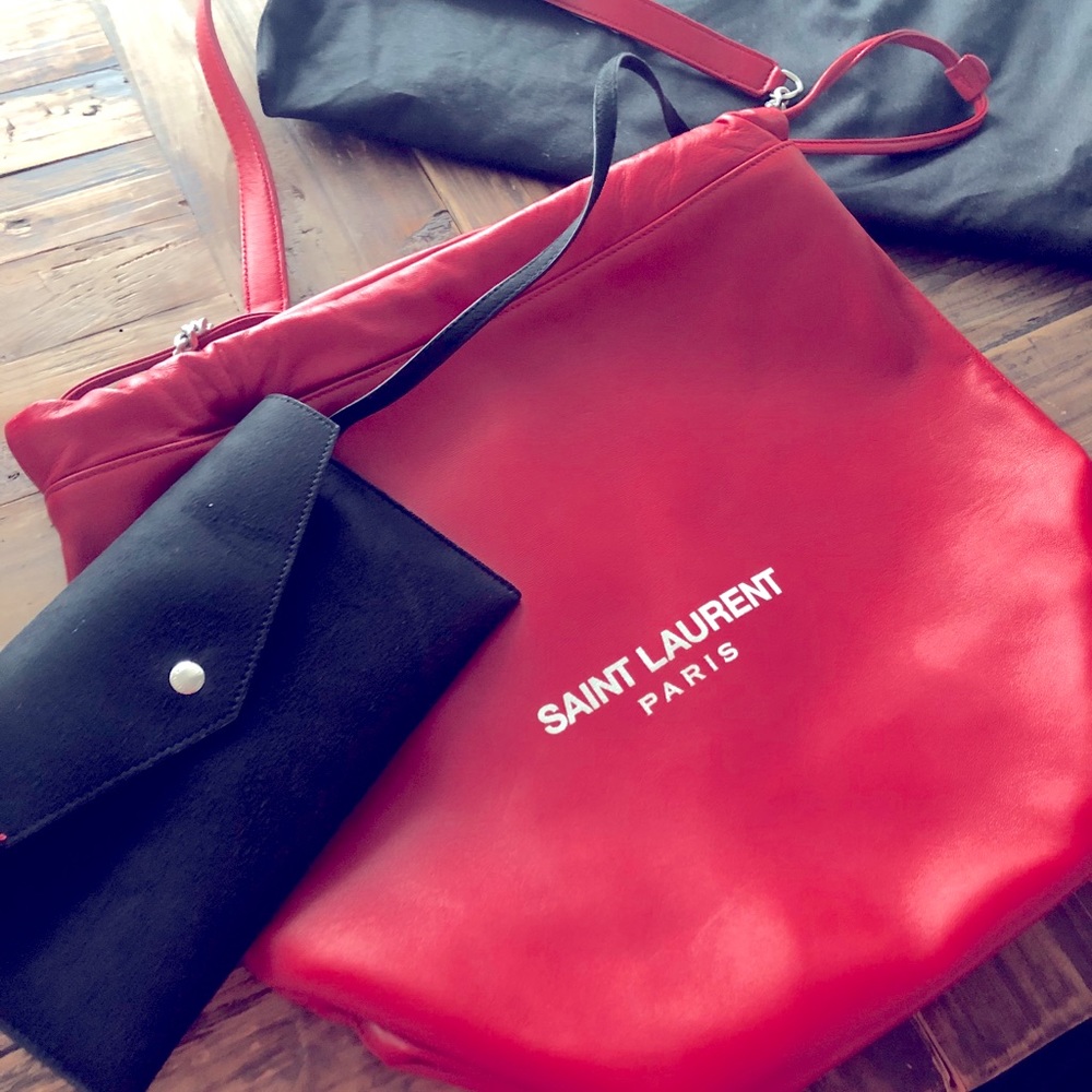 YSL teddy bucket bag